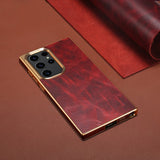 Retro Genuine Leather Shockproof Case for Samsung