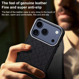 Minimalist Magic Cube Texture Leather Shockproof Case for iPhone