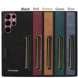 Retro Card Leather Phone Case for Samsung
