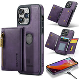 2 in 1 Magnetic Leather Wallet Case for iPhone