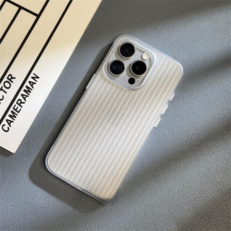 Slim Corrugated Matte Clear Case For iPhone