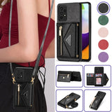 Leather Crossbody Wallet Case for Samsung