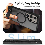 Frosted Magnetic Phone Case With Stand for Samsung