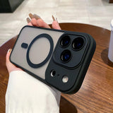 Matte Magnetic Clear Hard Case for iPhone