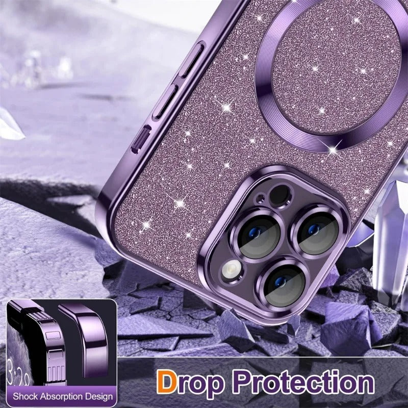 Electroplate With Lens Protector Phone Case For iPhone