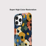 Cartoon Flower Magnetic Double-layer Phone Case For iPhone