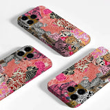Pink Feline Collage Magnetic Double-layer Tough Phone Case for IPhone