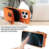 Crossbody RFID‑Blocking Zipper Wallet Case for iPhone