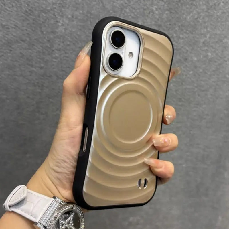 Car Magnetic Ripple Wave Pattern Case For iPhone