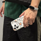 Geometric Graffiti Magnetic Hard Shockproof Phone Case for iPhone