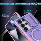 Armor Car Holder Magnetic Wireless Charging Case For Samsung