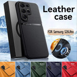 Luxury Leather Magnetic Shockproof Case for Samsung