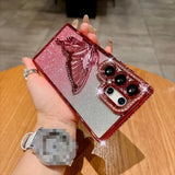 Butterfly Bracket Holder Glitter Phone Case for Samsung