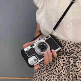 3D Vintage Camera Design Case with Lanyard for iPhone