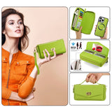 Magnetic Crossbody Handheld Wallet Card Leather Case for iPhone