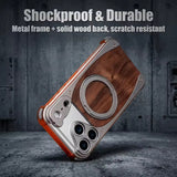 Walnut Wood Frameless Magnetic Case for iPhone