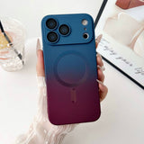 Two-Tone Gradient Liquid Silicone Magnetic Phone Case for IPhone