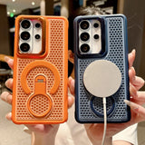 Hidden Kickstand Cooling Magnetic Shockproof Case for Samsung