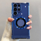 Luxury Plating Magnetic Wireless Charge Case for Samsung