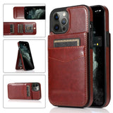 Retro Leather Flip with Card Slots Case for iPhone