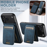 Magnetic Card Holder Leather Case for iPhone