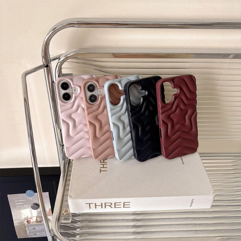 3D Luxury Matte Star Phone Case For iPhone