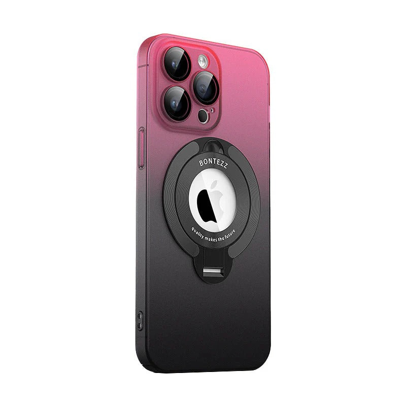 Gradient Color Magnetic Bracket Phone Case For iPhone