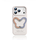 Butterfly Kickstand Liquid Silicone Shockproof Case for iPhone