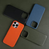 Full-Cover Magnetic Genuine Leather Case for iPhone