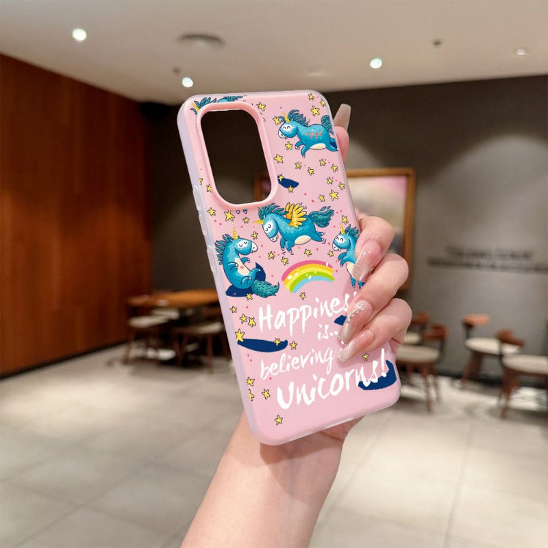 Painted Art Style Rainbow Pony Phone Case Suitable for Samsung