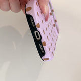 Polka-Dot Scalloped-Edge Shockproof Case for iPhone