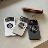Magnetic Camera Protection With Stand Phone Case For IPhone