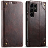 Leather Magnetic Card Slot Flip Case for Samsung