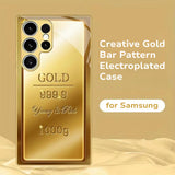 Creative Gold Bar Pattern Electroplated Case for Samsung