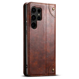 Leather Magnetic Card Slot Flip Case for Samsung