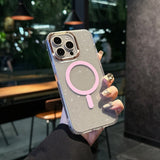 Luxury Plating Glitter Magnetic Phone Case For iPhone