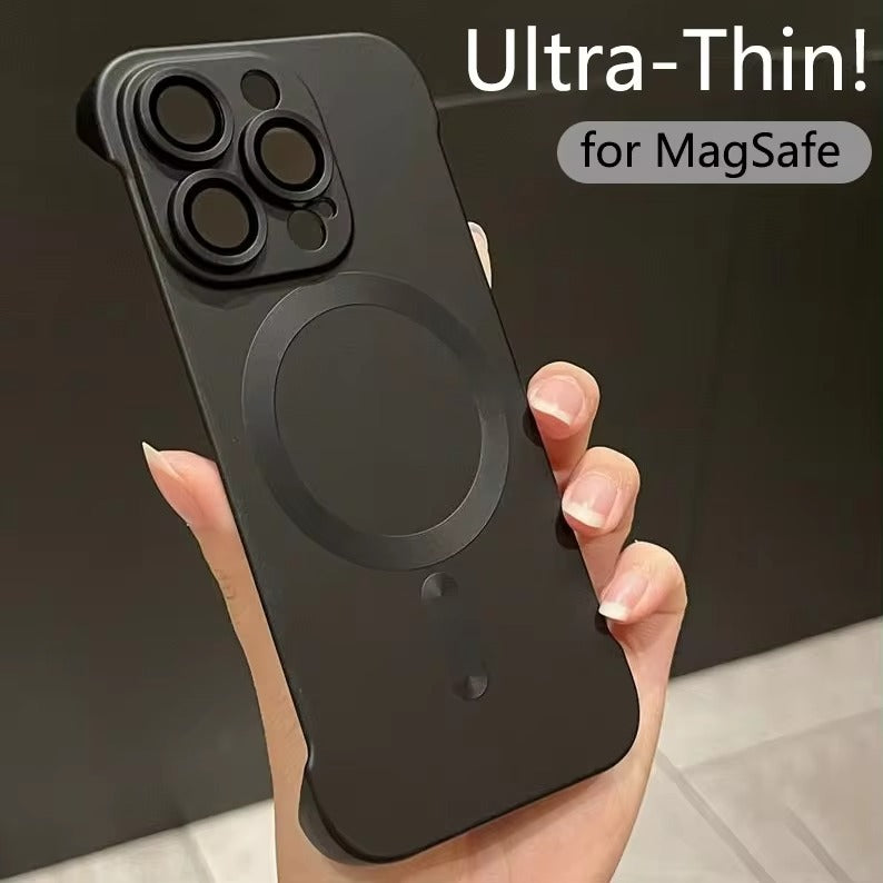 Ultra Thin Frameless Shockproof Lens Protector Magnetic Case for iPhone