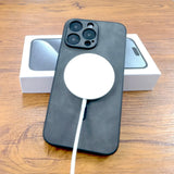 Luxury PU Leather Deer Magsafe Wireless Charge Case for iPhone