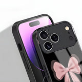 Sweet Style Pink Bow Pattern Glossy Case for iPhone