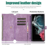 Leather Crossbody Card Slot Wallet Case for Samsung