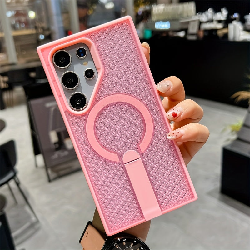 Heat Dissipation Invisible Folding Stand Magnetic Wireless Case For Samsung