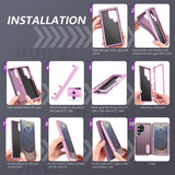 3 in 1 Shockproof Heavy Duty Anti-Scratch Stand Phone Case for Samsung