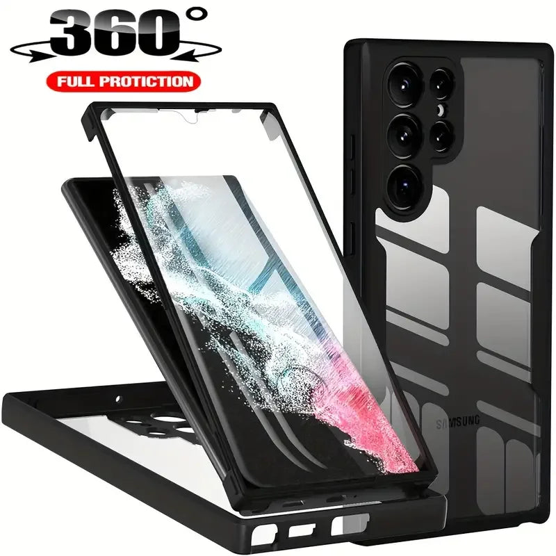 360 Full Body Screen Protector Transparent Case For Samsung