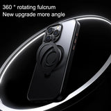 360° Rotation Magnetic Stand Silicone Ring Phone Case For iPhone