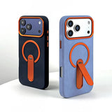 Premium Leather Texture Magnetic Kickstand Shockproof Case for iPhone