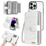 Card Holder Wallet Anti-Fingerprint Leather Case for iPhone