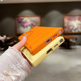 Wave Puffer Down Jacket Shockproof Soft Phone Case for Samsung