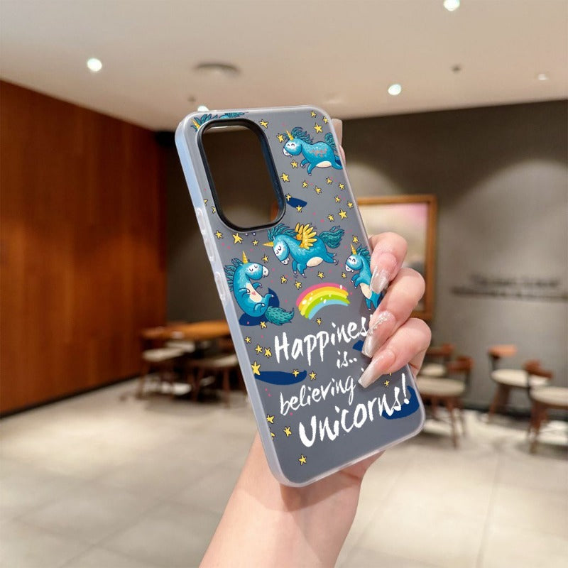 Painted Art Style Rainbow Pony Phone Case Suitable for Samsung