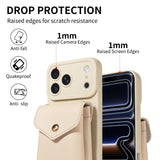 Fashion Leather Wallet Crossbody Shockproof Case for iPhone