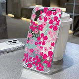 Colorful Flower Clear Phone Case for iPhone